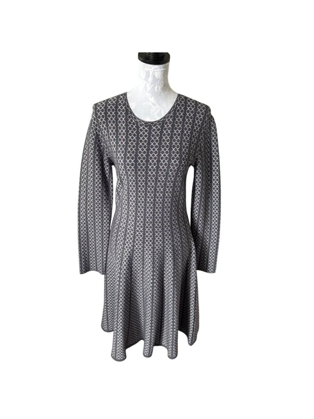 Emporio Armani Long Sleeve Sleek Dress Casual Gray Size 44